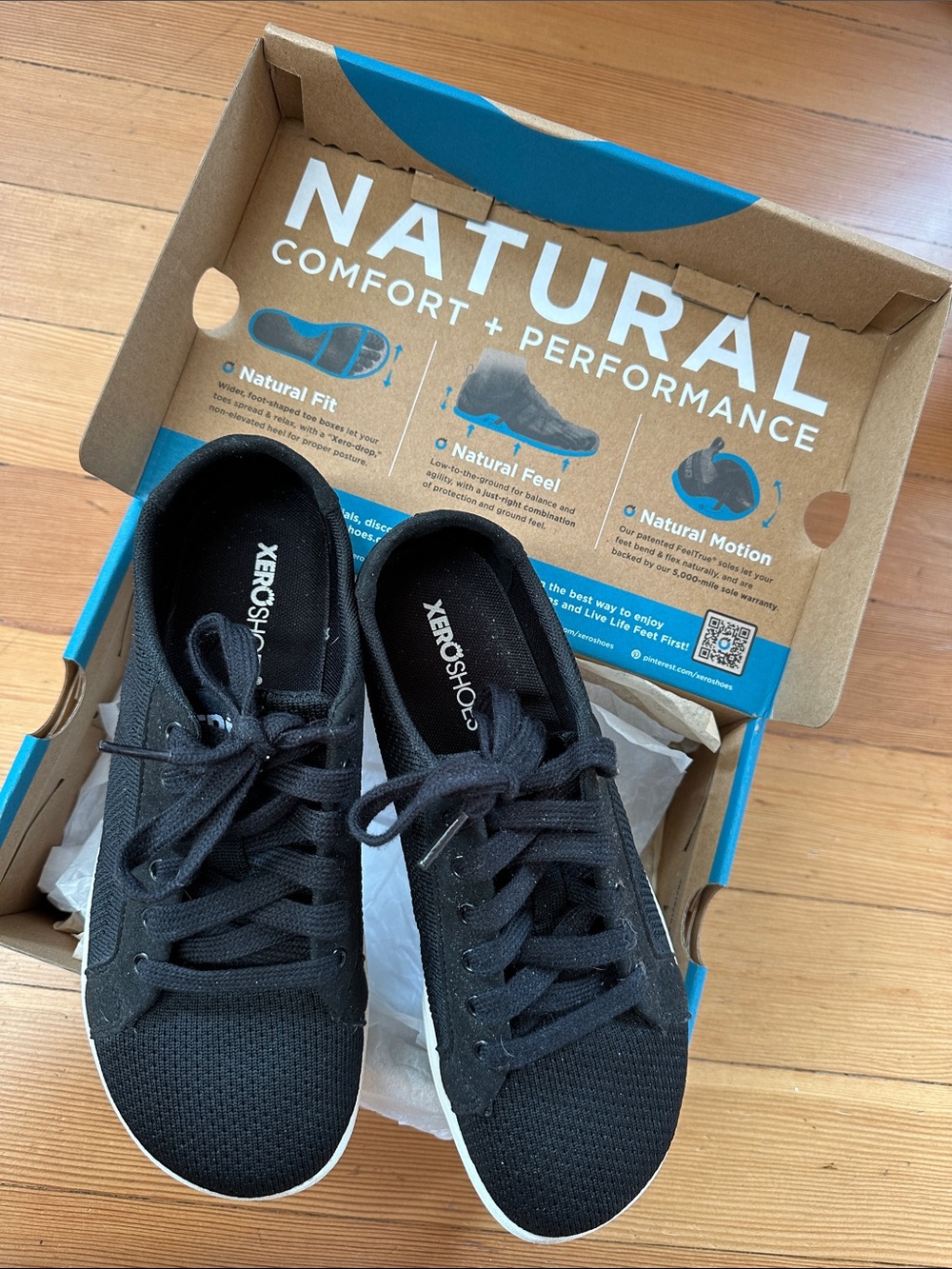 Xero Shoes Women’s Black Lightweight Lace-Up Sneakers